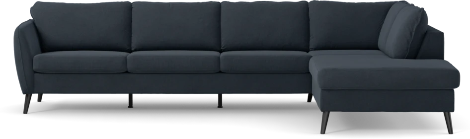 County - 3-sits soffa med divan höger - Blå