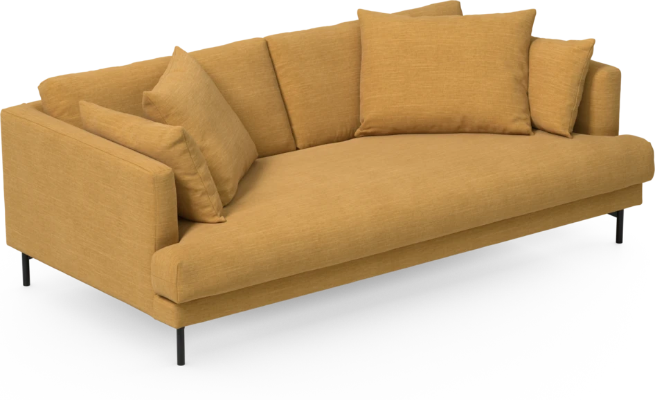 Harper - 3-sits soffa, hel dyna - Gul