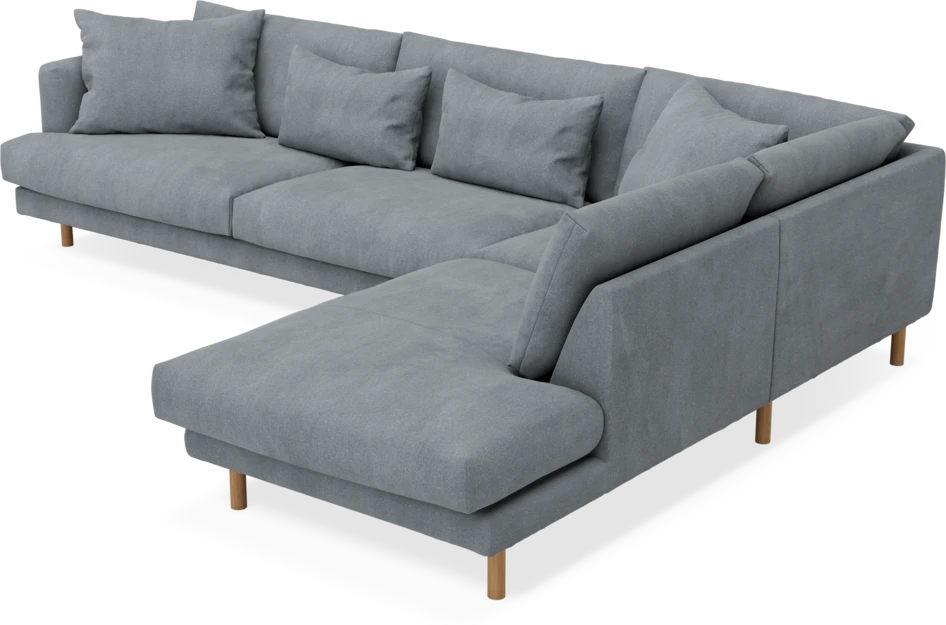 Harper - 3-sits soffa med divan höger - Grå