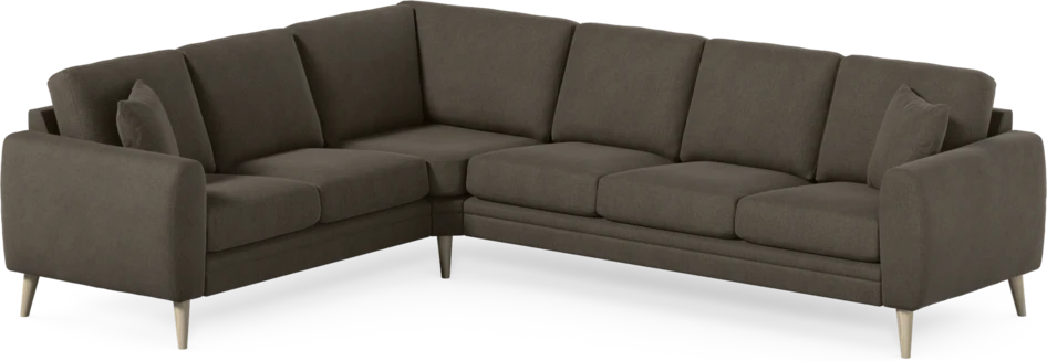 Eden - Hörnsoffa, 2+3-sits - Brun