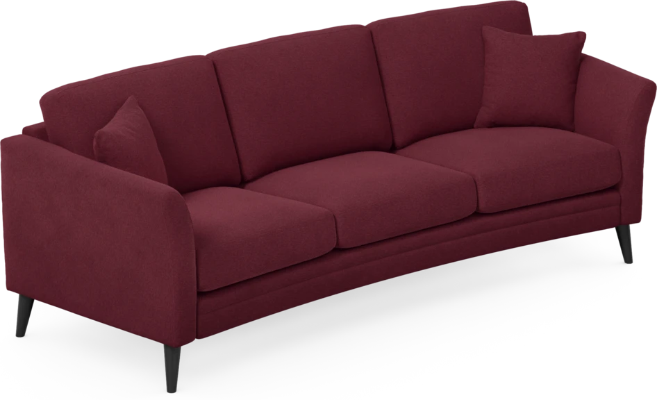Eden - 3-sits soffa svängd - Röd