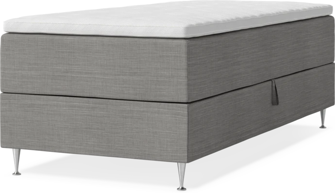 New York, Förvaringssäng, enkelsäng med bäddmadrass, sängben och sängben