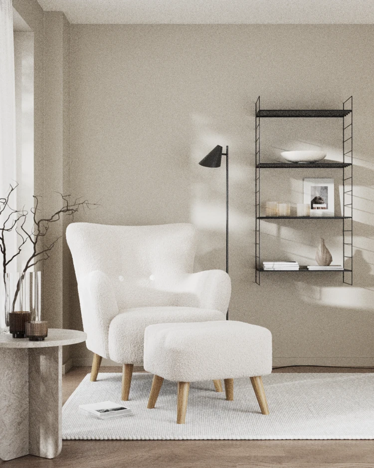 Timmy - Fåtölj med fotpall - inspiration