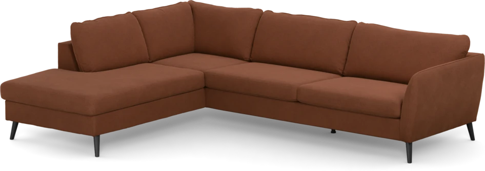 County - 2,5-sits soffa med divan vänster - Orange