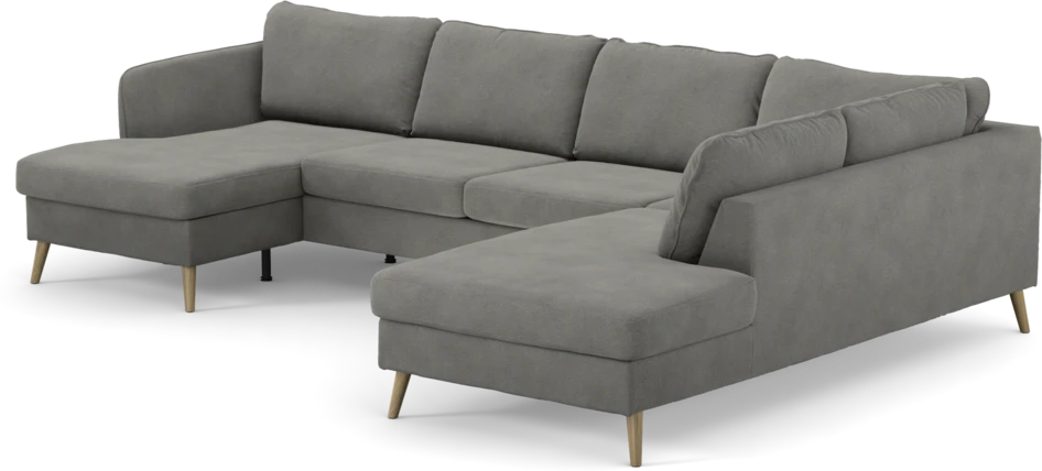 County - 3-sits soffa med schäslong vänster och divan höger - Grå