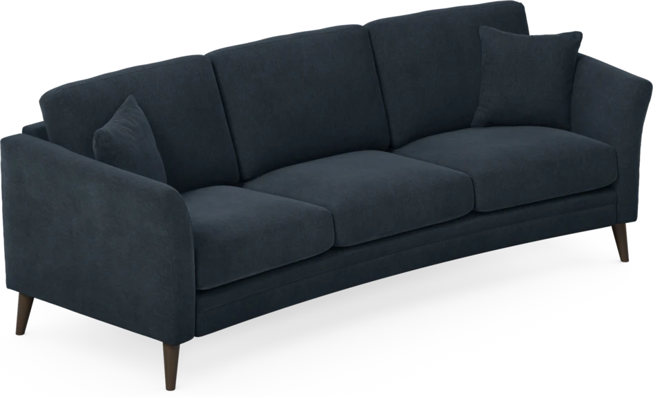 Eden - 3-sits soffa svängd - Blå