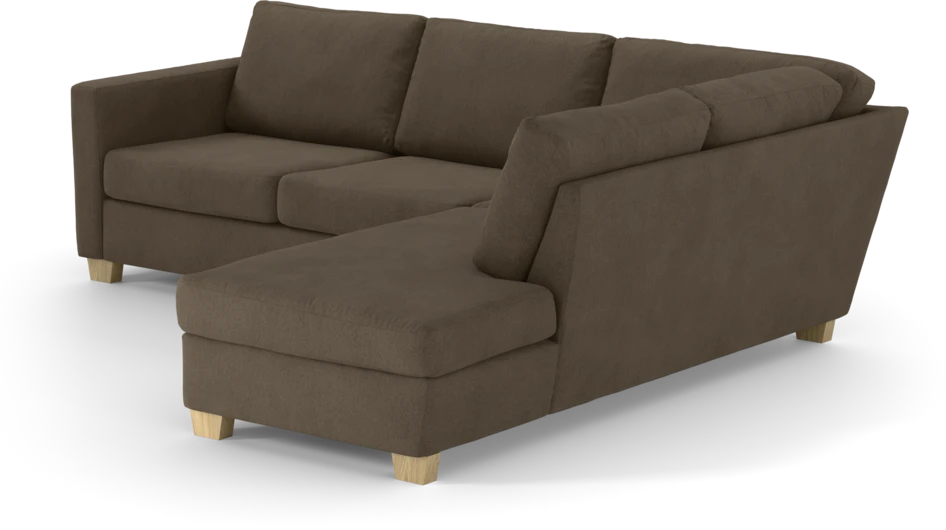 Friday - 2,5-sits soffa med divan höger - Brun
