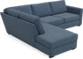 Friday - 2,5-sits soffa med divan vänster - Blå