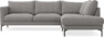 Impression Delux - 3-sits soffa med divan höger - Grå