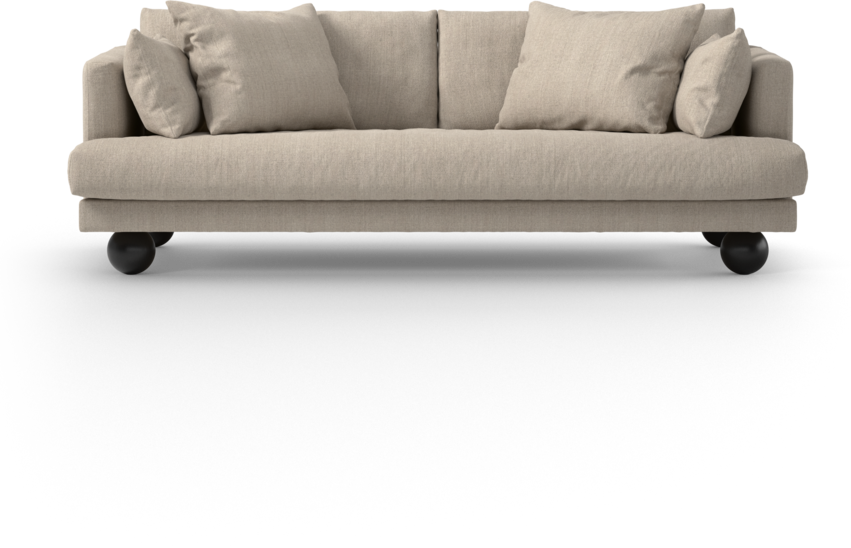 Harper - 3-sits soffa, hel dyna - Beige