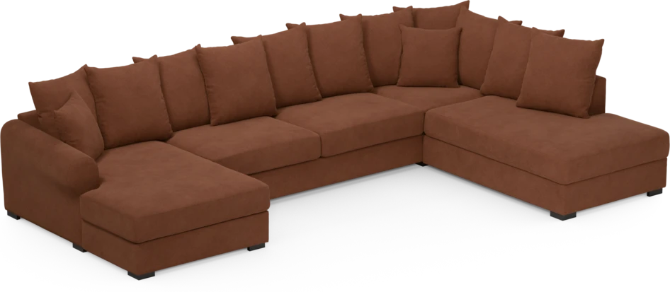 Town - 3-sits soffa med divan höger och schäslong vänster - Orange