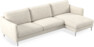 Madison Lux - 3-sits soffa med schäslong höger - Vit