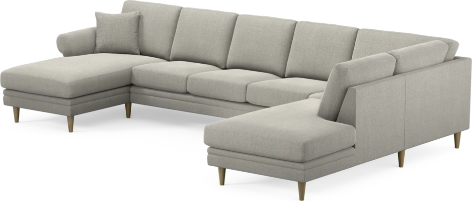 Eden - 3-sits soffa med schäslong vänster och divan höger - Grå