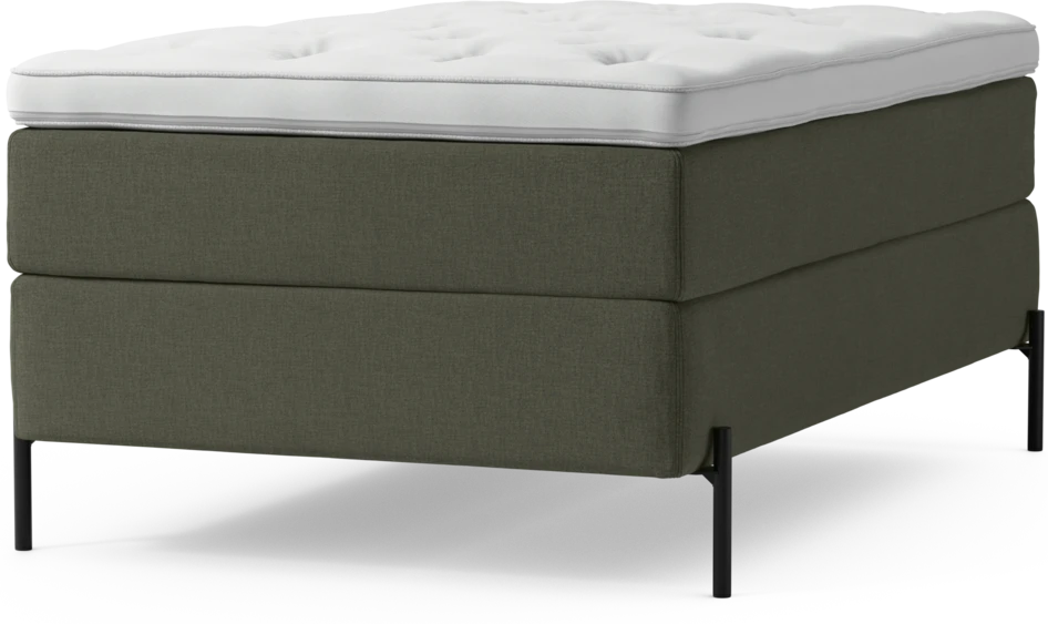 Delux Exclusive - Kontinentalsäng, enkelsäng 120 cm med bäddmadrass och sängben