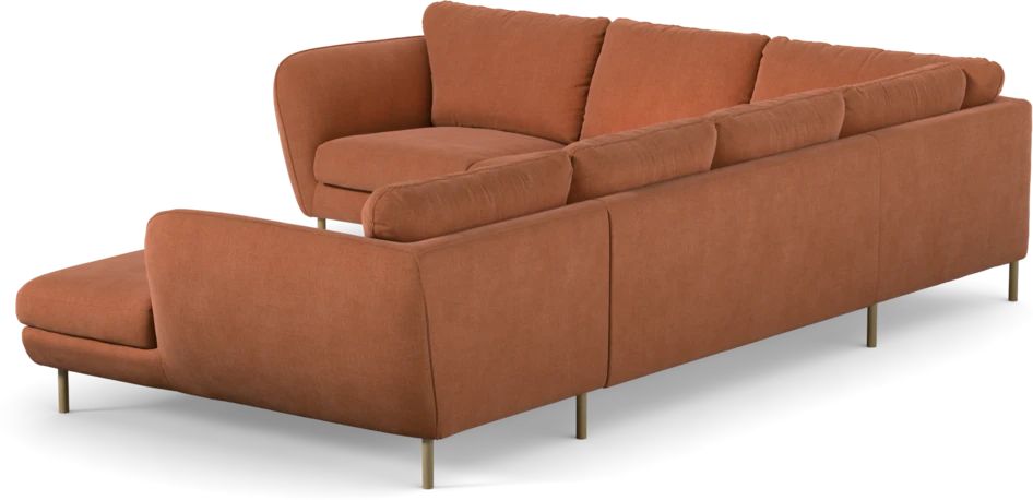 Madison Lux - Hörnsoffa med schäslong höger - Orange