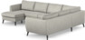 County - Hörnsoffa, 3+2-sits med schäslong vänster - Grå