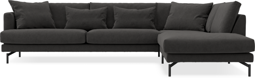 Harper - 3-sits soffa med divan höger - Grå