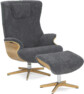 Afterwork - Fåtölj och fotpall - Grå