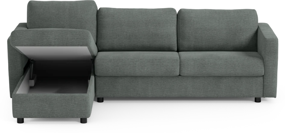 Lindö - Bäddsoffa 2,5-sits med schäslong, vändbar - Grå