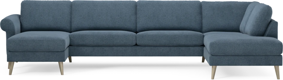 Bridge - 3-sits soffa med schäslong vänster och divan höger - Blå