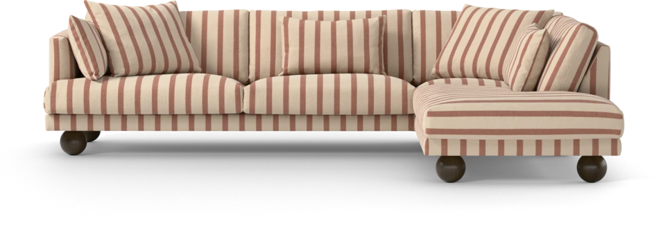Harper - 3-sits soffa med divan höger - Flerfärgad
