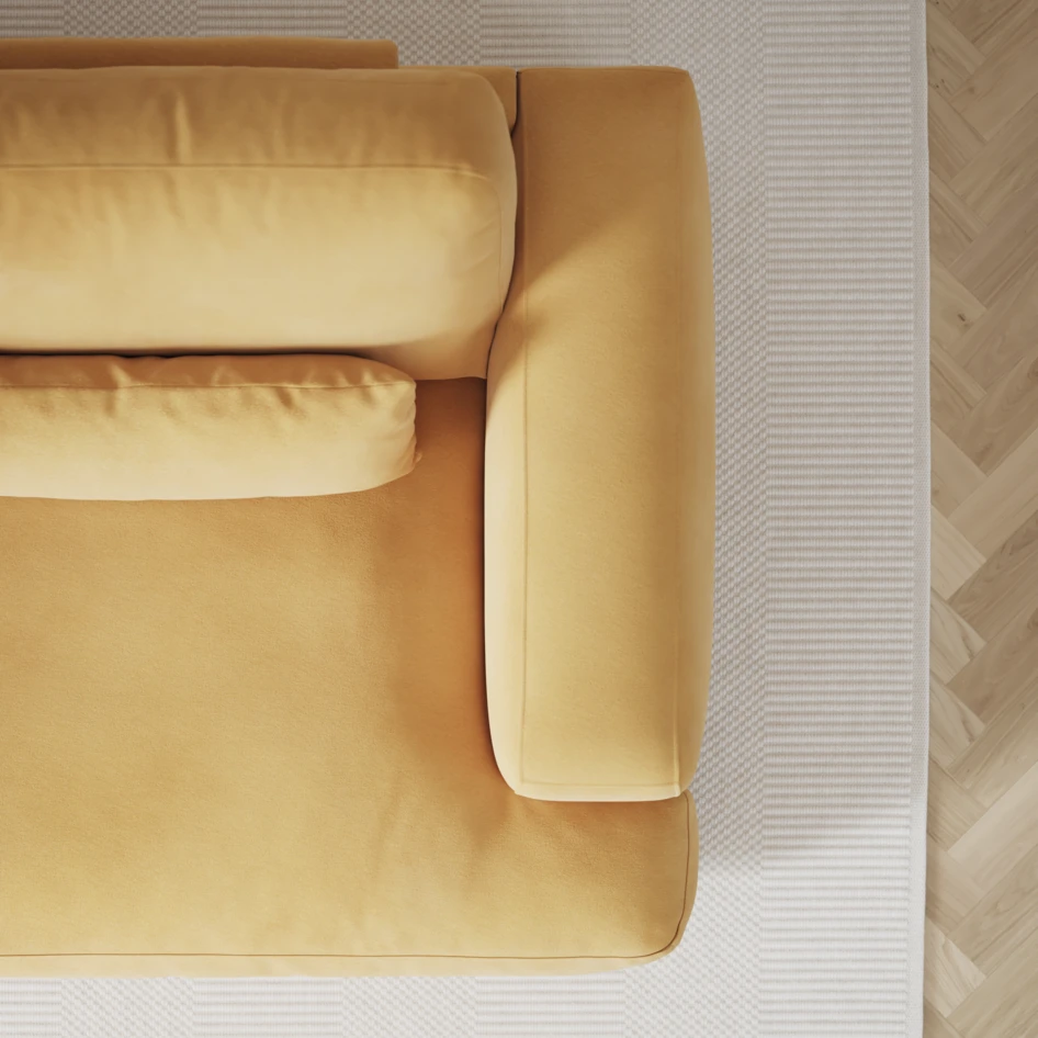 Noma - 3-sits soffa - Gul