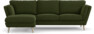 Madison Lux - 2-sits soffa med schäslong vänster - Grön
