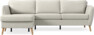 County - 3-sits soffa med flyttbar schäslong - Vit