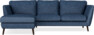 Madison Lux - 2-sits soffa med schäslong vänster - Blå