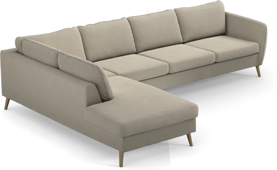 County - 3-sits soffa med divan vänster - Grå