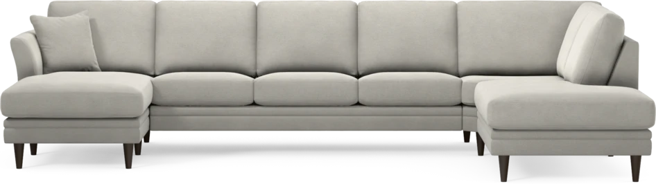 Eden - 3-sits soffa med schäslong vänster och divan höger - Grå