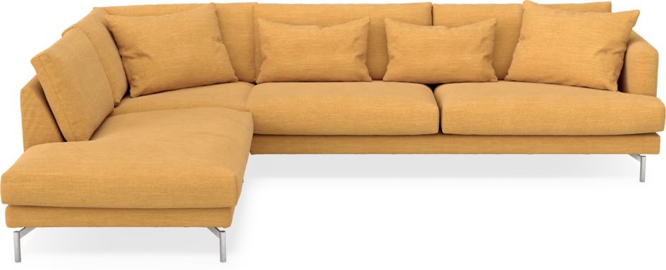 Harper - 3-sits soffa med divan vänster - Gul