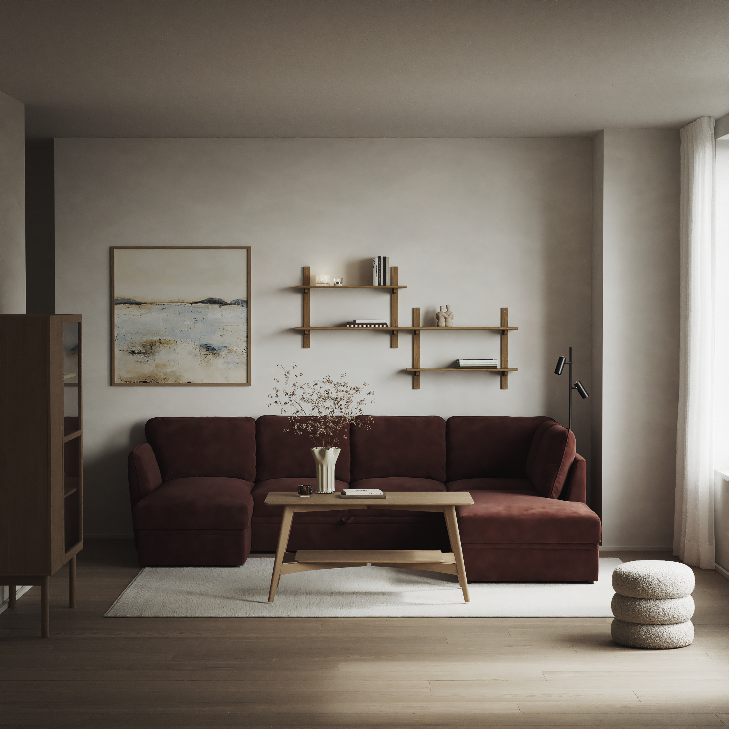 Öland - Bäddsoffa med schäslong vänster och divan höger - inspiration