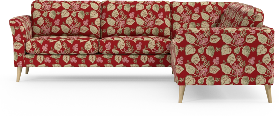 Bridge - Hörnsoffa, 2+2-sits - Röd