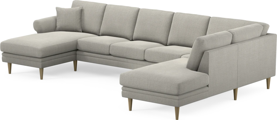 Eden - 3-sits soffa med schäslong vänster och divan höger - Grå