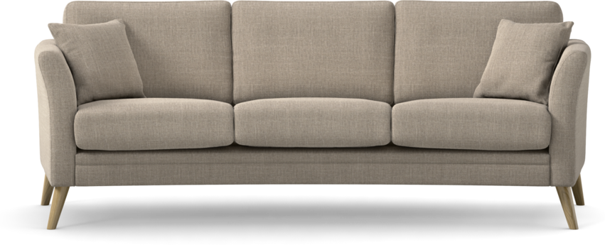 Eden - 3-sits soffa svängd - Beige