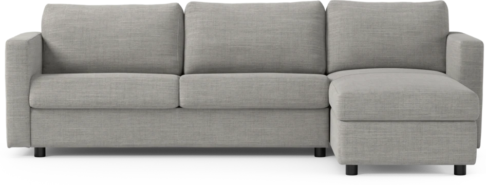 Lindö - Bäddsoffa 2,5-sits med schäslong, vändbar - Brun