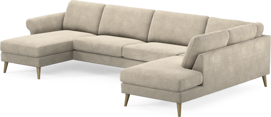 Bridge - 3-sits soffa med schäslong vänster och divan höger - Beige