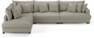 Rossi - 4-sits soffa med divan vänster - Grå
