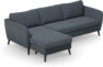 County - 3-sits soffa med flyttbar schäslong - Blå