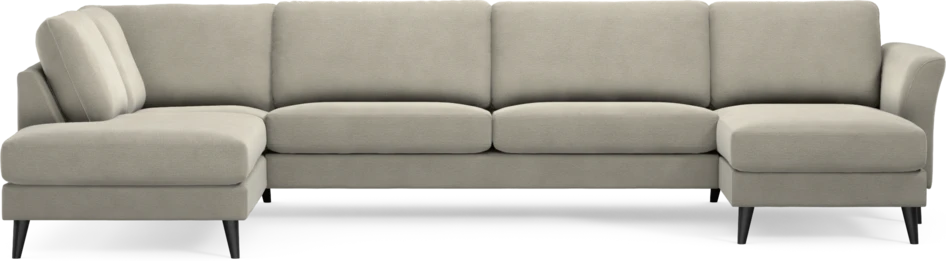 Bridge - 3-sits soffa med divan vänster och schäslong höger - Brun