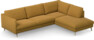 Madison Lux - 3-sits soffa med divan höger - Gul