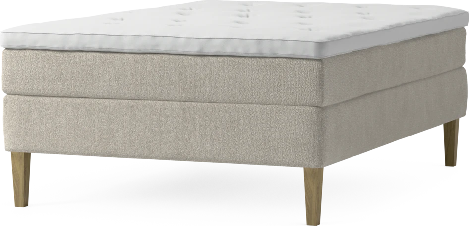 Delux Sense - Kontinentalsäng, enkelsäng 140 cm med bäddmadrass och sängben