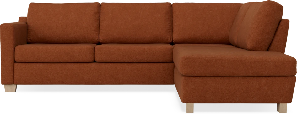 Friday - 2,5-sits soffa med divan höger - Orange