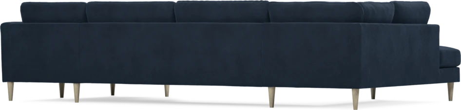 Bridge - 3-sits soffa med divan vänster och schäslong höger - Blå