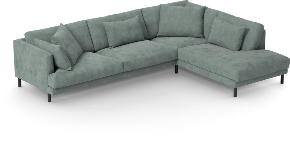 Harper - 3-sits soffa med divan höger - Blå