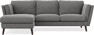 Madison Lux - 2-sits soffa med schäslong vänster - Grå
