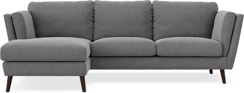 Madison Lux - 2-sits soffa med schäslong vänster - Grå