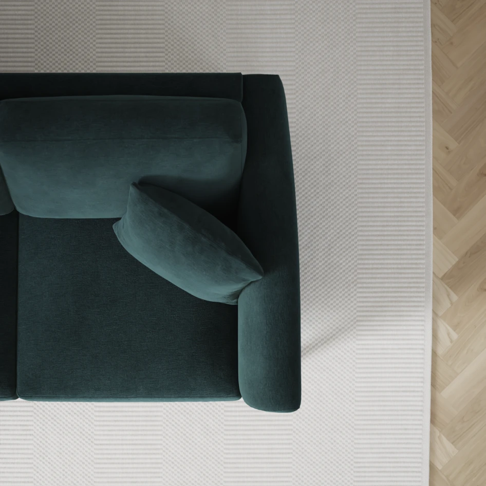 Eden - 2,5-sits soffa svängd - Blå
