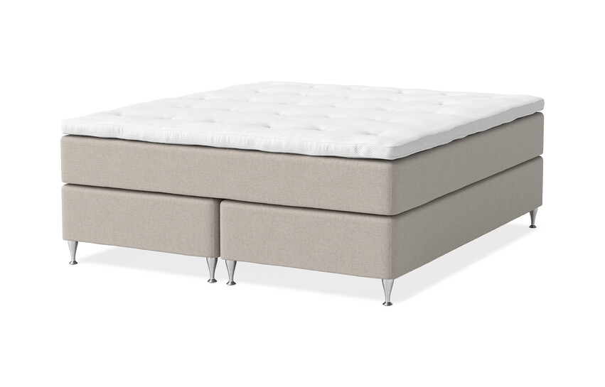Dream Delux - Kontinentalsäng, dubbelsäng med bäddmadrass Sleep Delux vit - Beige